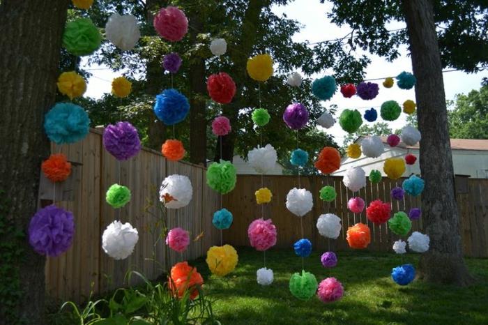 koristeelliset puutarhajuhlat värilliset koristeideat koristavat takapihaa