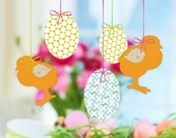 koristeidea pääsiäiseen riippuvaan paperiin pääsiäismunat kanat värikkäitä mielenkiintoisia