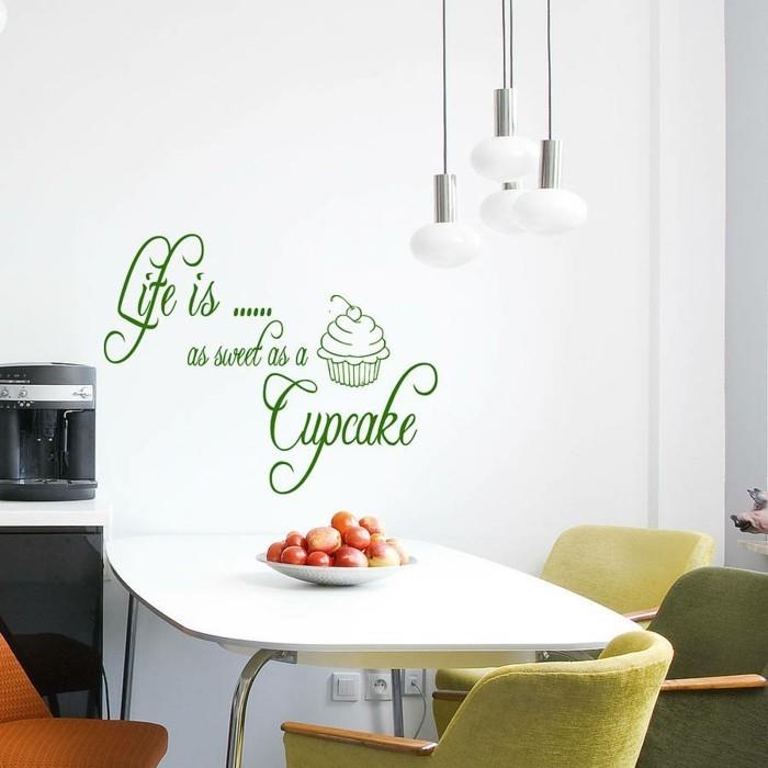 deco -ideoita keittiön seinä deco vihreä seinä tarra