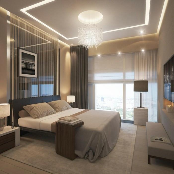 deco -ideoita makuuhuone kaunis seinän suunnittelu alakatto beige matto