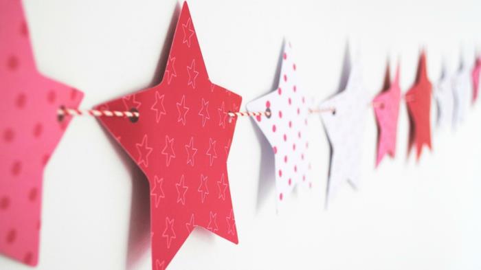 tee sisustusideoita itse garland stars diy -ideoita