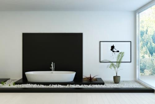 modernit mustavalkoiset kylpyhuoneen sisustuselementit kunsthaus-artes.de-sivustolta