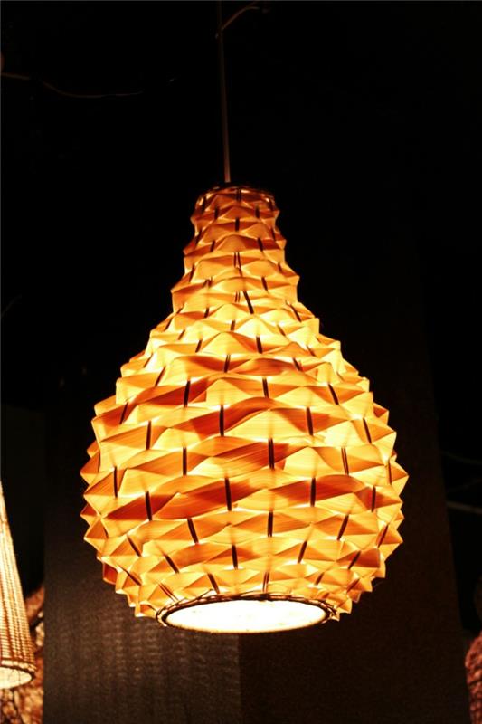 deco -ideat bambu sisustus elävät ideat puu sisustus huonejakajat matto olohuoneen valot päällä