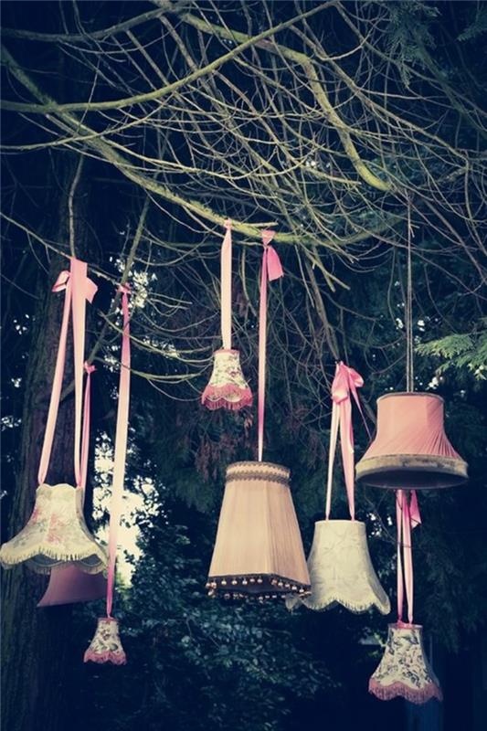 sisustusideoita puutarhajuhlat luovat puutarhaideat lampunvarjostimet