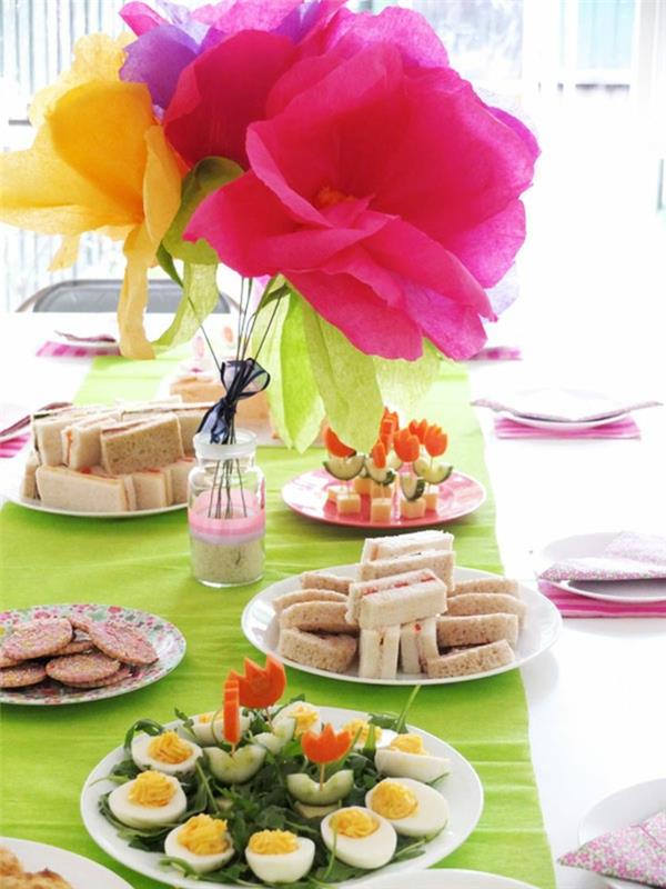 sisustusideoita puutarhajuhlapöydän koristeluideoita kukkia tinker