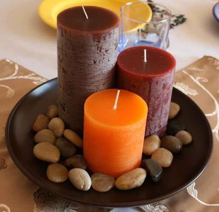deco -ideoita syksyn kynttilä syksy nuacen -koristekivet pöytäkoriste