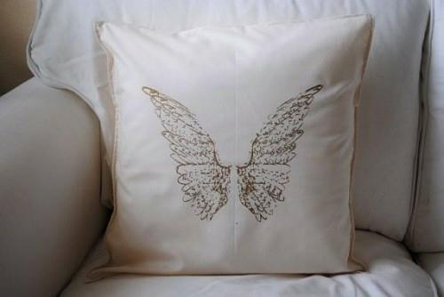 deco -ideoita enkelisiivet tyyny tekstiilipainatus