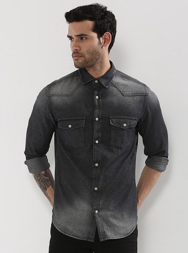 Cloud Look Denim skjorte til mænd