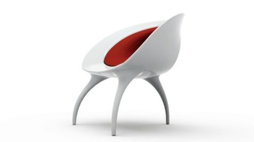 Benoit Lienartin punaisen valkoisen suunnittelumallin qi dian -tuoli