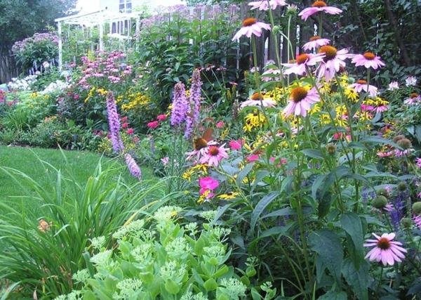 hidas puutarhanhoitotrendi rehevät kukat loistava kasvillisuus