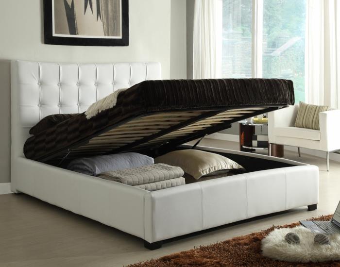 design -vuoteet säilytystilaa valkoinen toimiva beige matto
