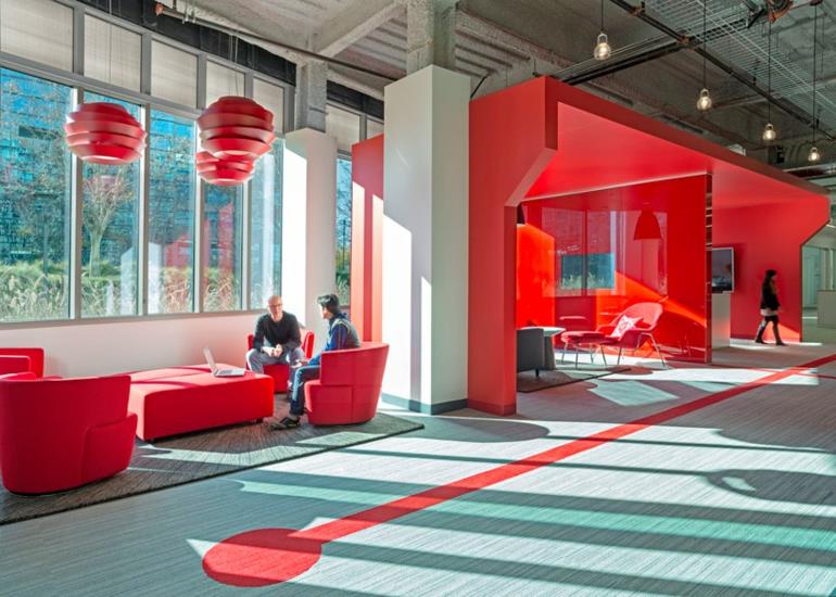 design blitz comcast moderni toimistokalusteet punainen