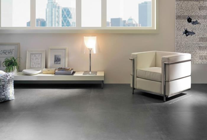 design lattia olohuone lattialaatat minimalistinen