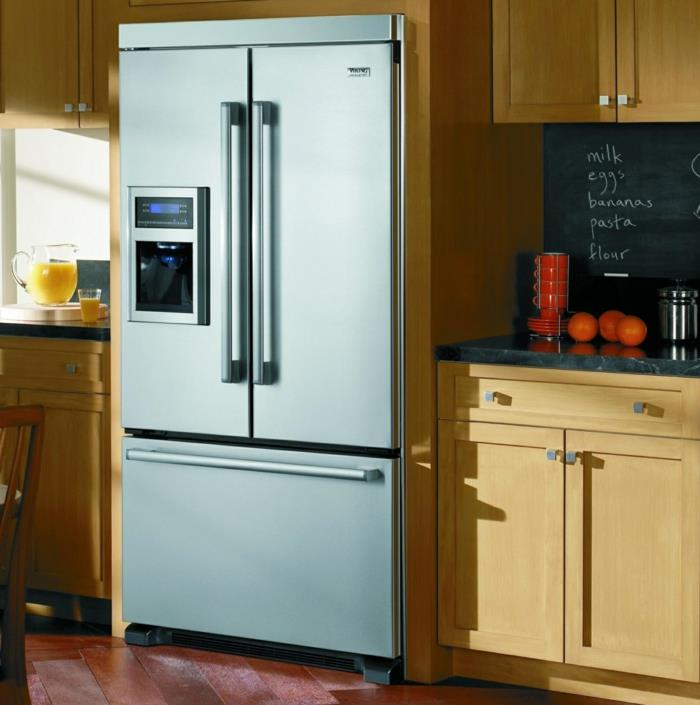 suunnittelu jääkaappi vaaleansininen keittiökaapit keittiö takaseinä ideoita