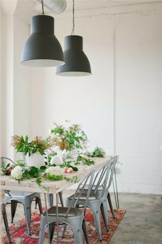 design -valot riippuvalaisimet mustat lampunvarjostimet ruokapöytä
