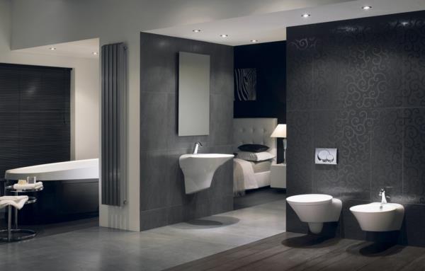 suunnittelija kylpyhuone harmaa vivahteita moderni