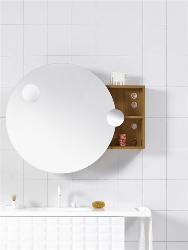 design -kylpyhuonekalusteet InGrid -kylpyhuonekalusteet kylpyhuonepeili pyöreä