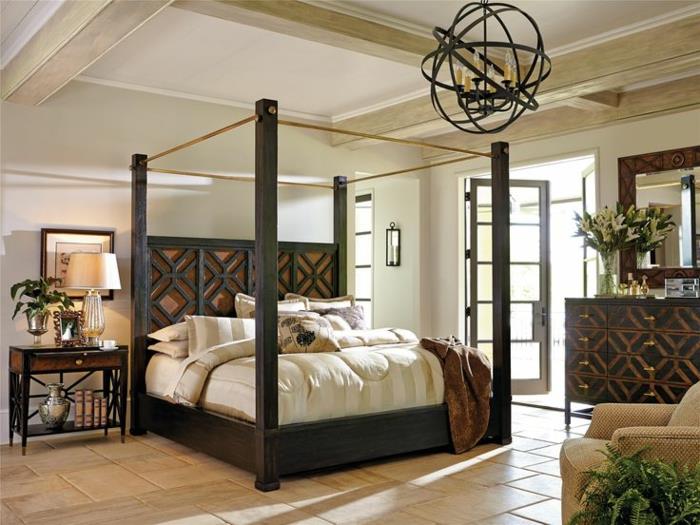 design -vuoteet mukava sänky siirtomaatyylinen makuuhuone
