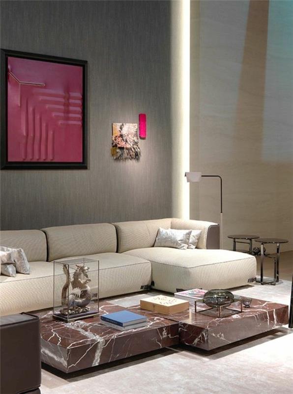 suunnittelija sohvapöydät fendi casa quadrum marmoripöytä