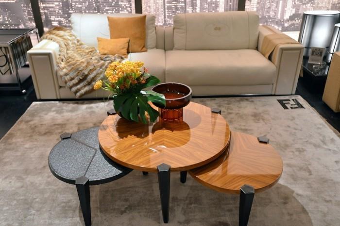 suunnittelija sohvapöydät pyöreät sivupöydät fendi casa koristavat olohuonetta