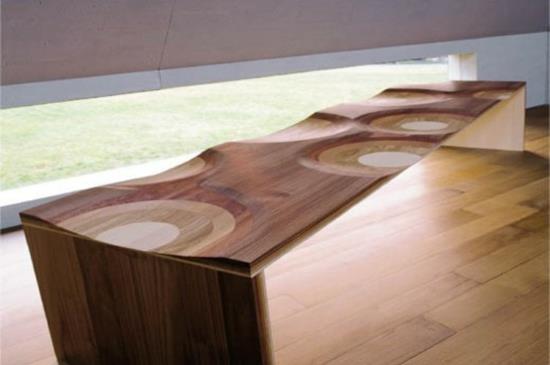 suunnittelija ruokasali huonekalut penkki vuosirenkaat alkuperäinen