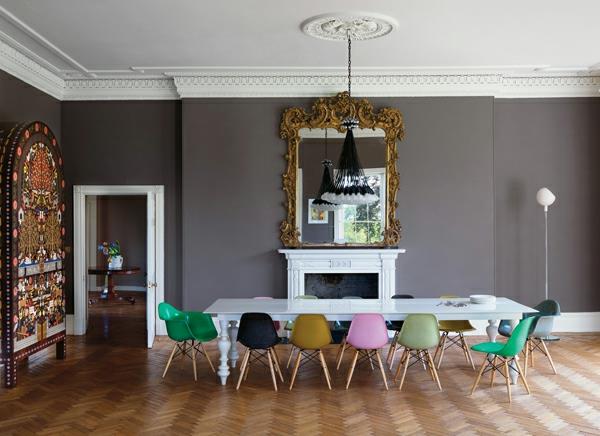 suunnittelija ruokasali huonekalut design tuolit eames kuori tuoli lasikuitu