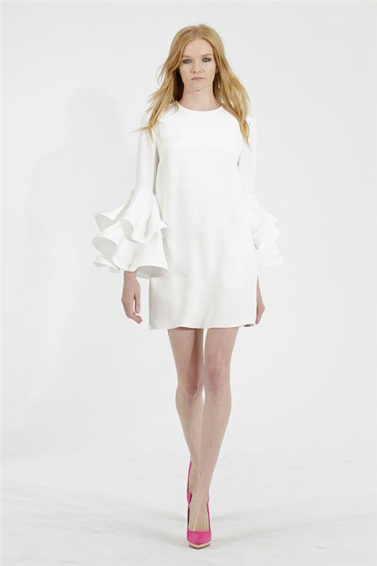 suunnittelija hääpuvut houghton mini mekko hihat hääpuvut 2014