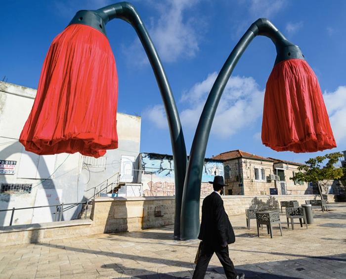 suunnittelijalamput Jerusalemin Israel Square -katuvalaistus