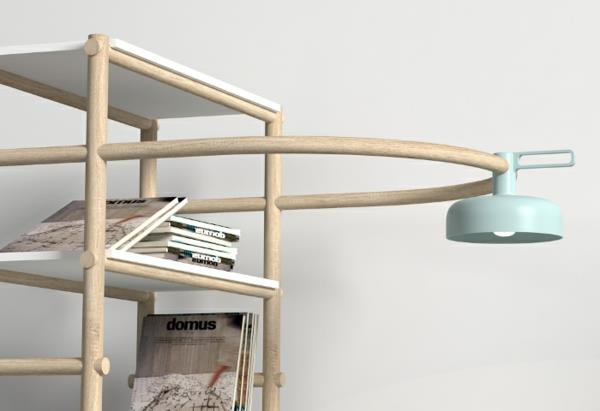 design -huonekalut Burak Kocak olohuoneen sohva lampulla