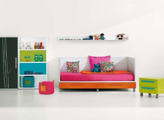 design -huonekalut bm2000 lastenhuoneen sänkyhylly tuore värikäs