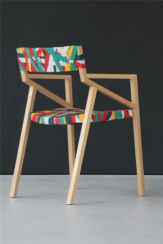 suunnittelija huonekalut tuoli puu värikäs henkselit henkseli clip bretelle