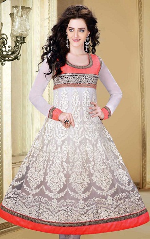 Sizzling White Net Designer Salwar Suit