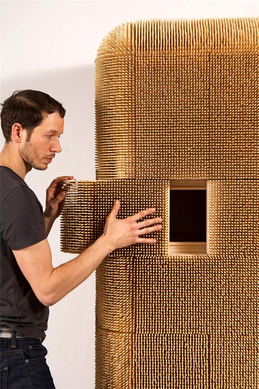 suunnittelija kaappi sebastian errazuriz syömäpuikot suojarakenne