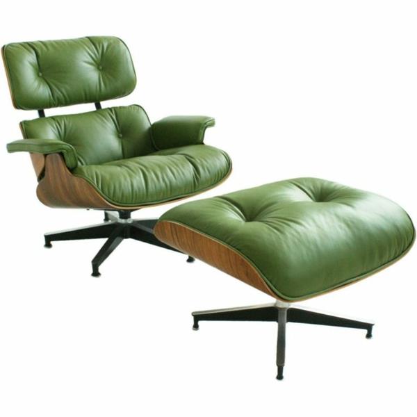 suunnittelija nojatuoli Eames Lounge Chair vihreä