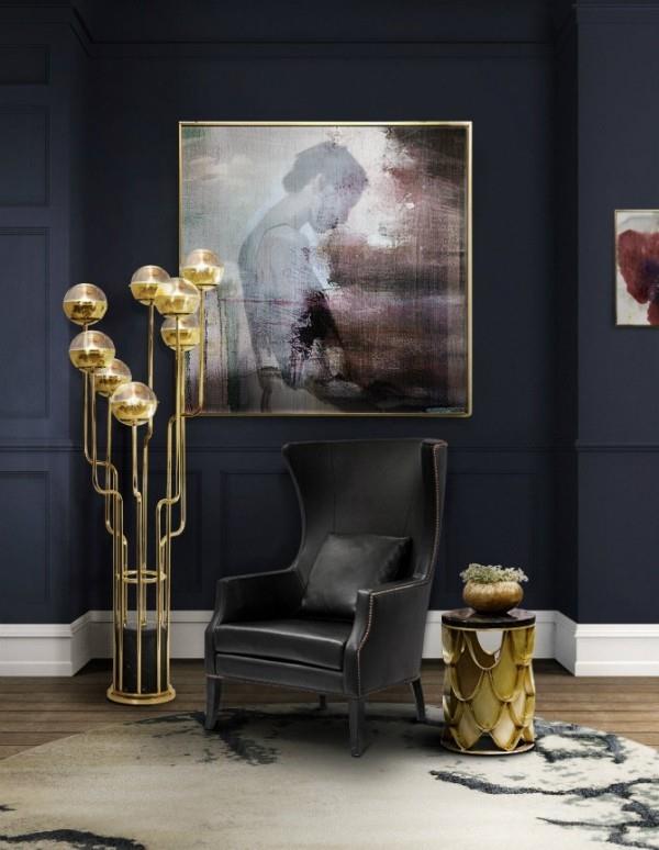 suunnittelija nojatuoli nahka deco trendit 2018 matto