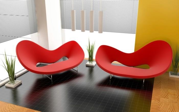 design -sohva kirkkaan punainen