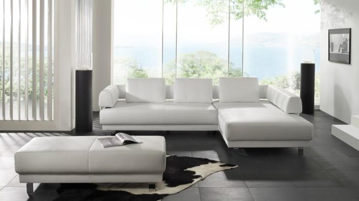 design -sohva valkoinen ja musta
