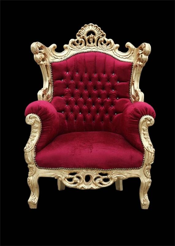 suunnittelija tuolit valtaistuimen tuolit punainen kulta