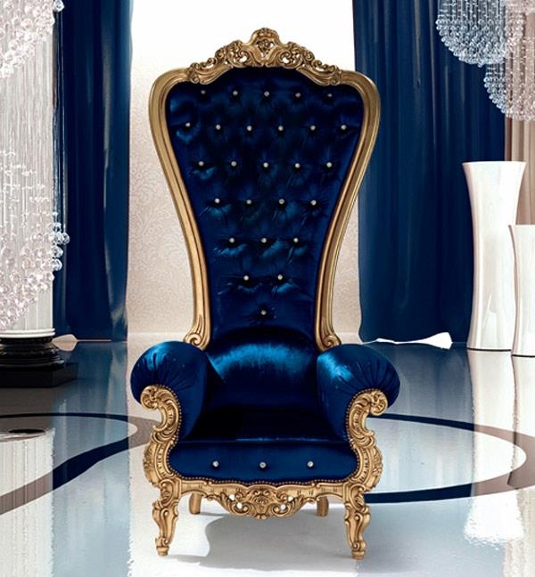 designtuolit valtaistuimet tuolit tyylikäs sininen