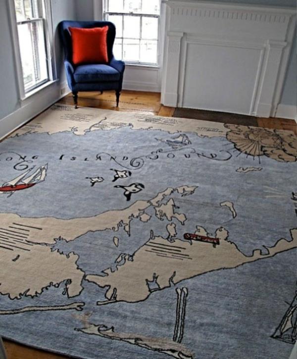 suunnittelijamatto olohuoneen matto värikäs kuvio maailmankartta