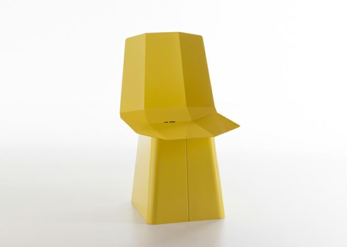 suunnittelija huonekalut origami tuoli linito keltainen suunnittelija yu ito