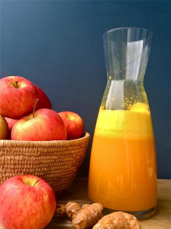 detox -hoito terveellinen laihtuminen tuoremehu omenamehu inkivääri