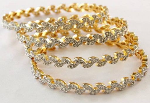 Studded Stones Diamond Bangles