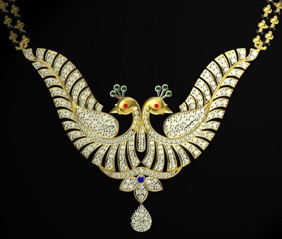 Tanmaniya Peacock Designed Mangalsutra