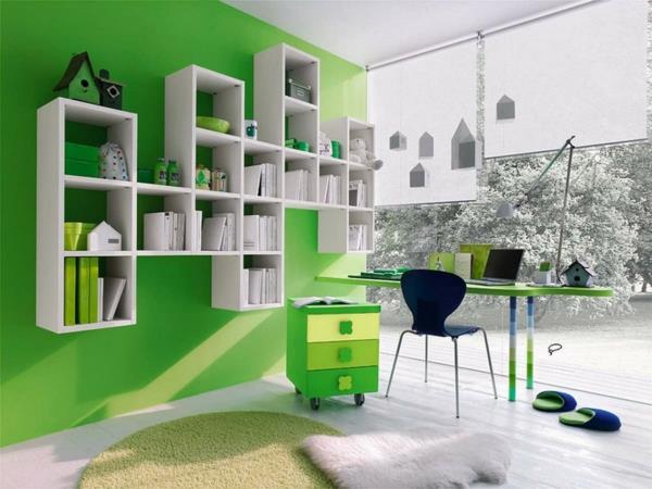 seinien maalaus kotona vihreä olohuoneen työpöytä