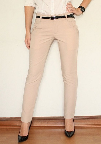 Beige skinny buks