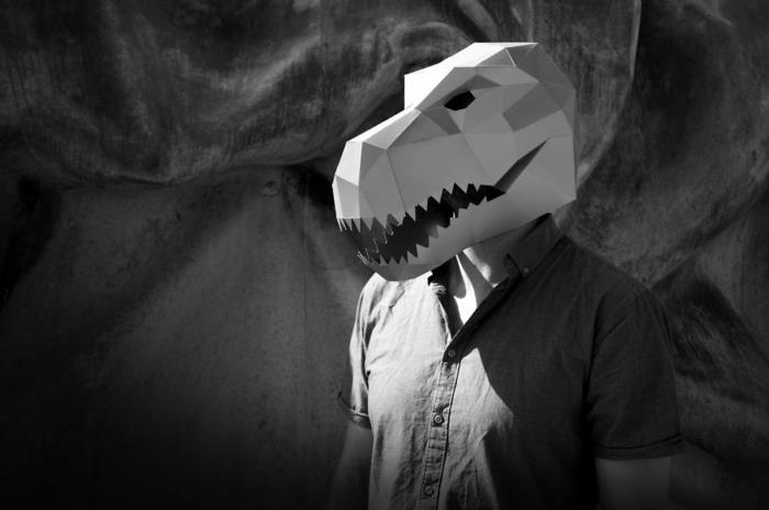 tinker dinosaurus animal maskit halloween mask by Steve Wintercroft
