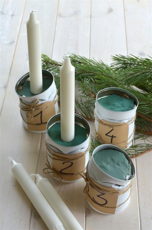 DIY -adventtiseppeleitä tinapurkeista