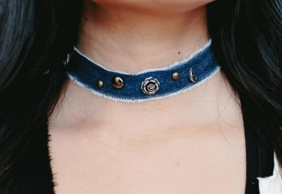 diy choker -farkut kierrättää ideoita itsellesi