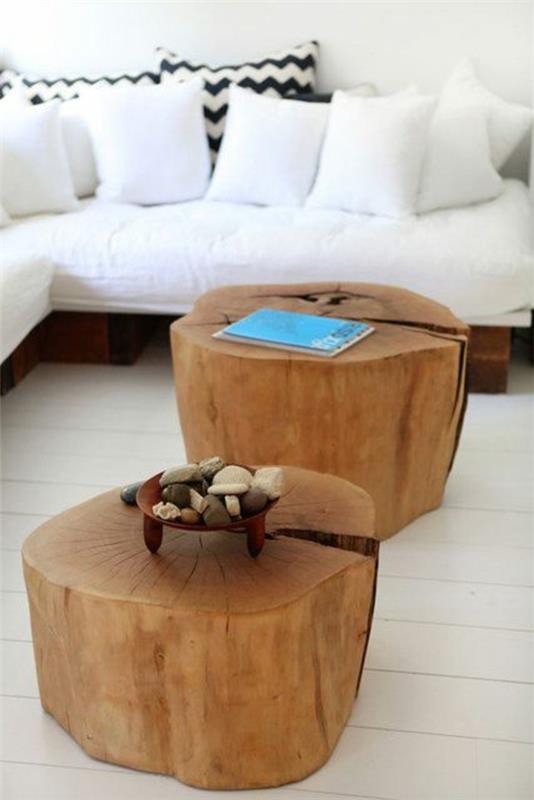 DIY sohvapöytä pyöreä puu pyöreä sohvapöytä puun kanto tee itse